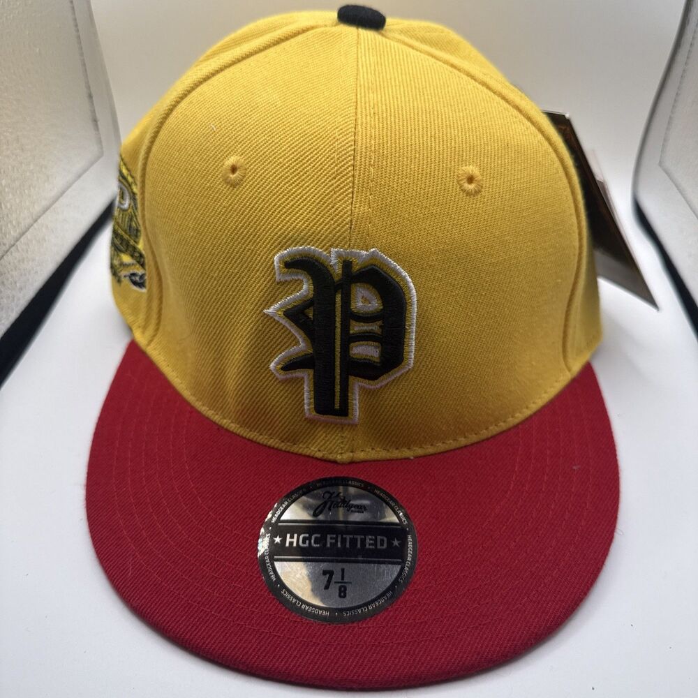 Headgear Classics Pittsburgh Crawford SnapBack Hat Yellow/red Size 7 1/8